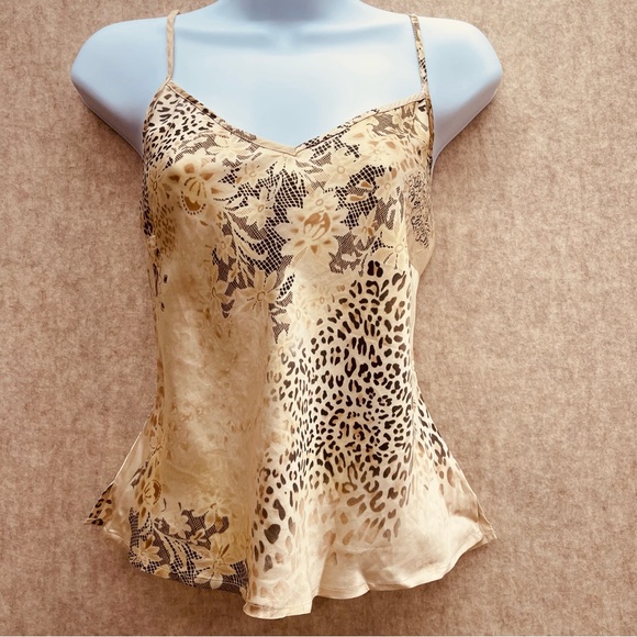 Camisole 100% Silk Leopard Print, Large - Picture 1 of 6